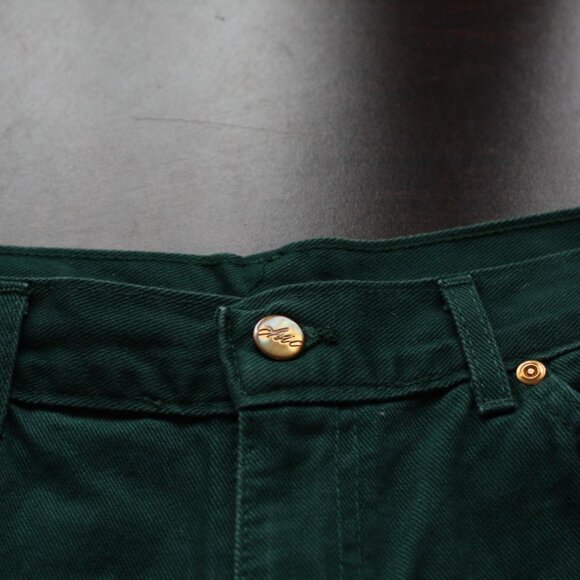 Vintage 90s Chic High-Waisted Green Denim (31x31) – Rare Find - Picture 3 of 5